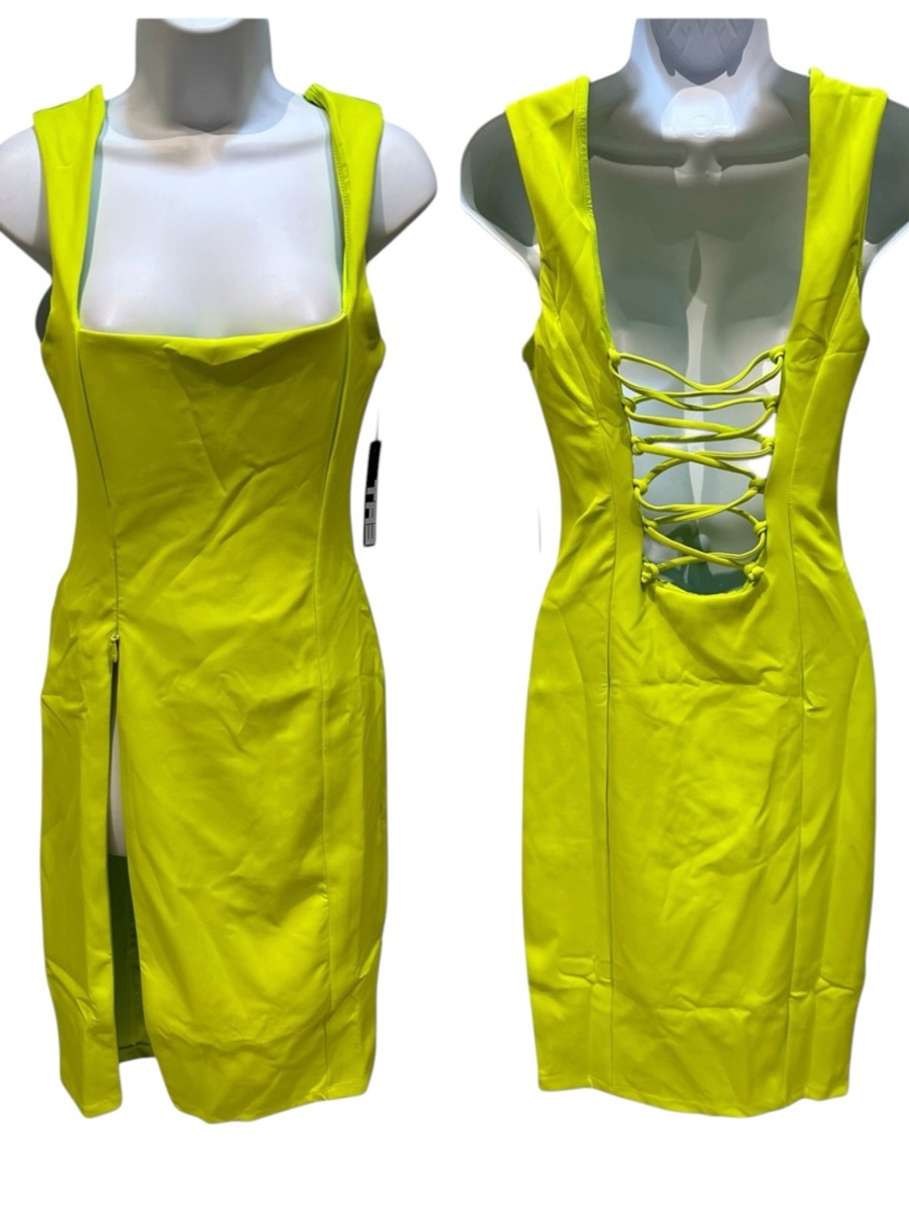 TA3 | Squarey Pencil Dress Acid Corset | Large Regular / Long New with Tags